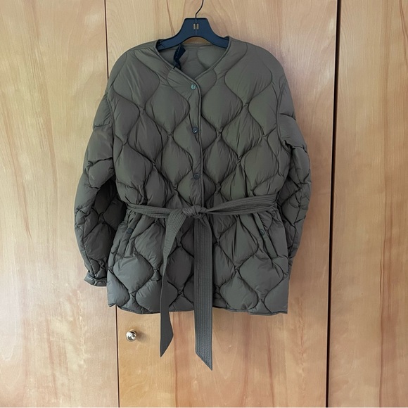 RAG & BONE Rudy Belted Quilted Shell Down Coat - Picture 3 of 15